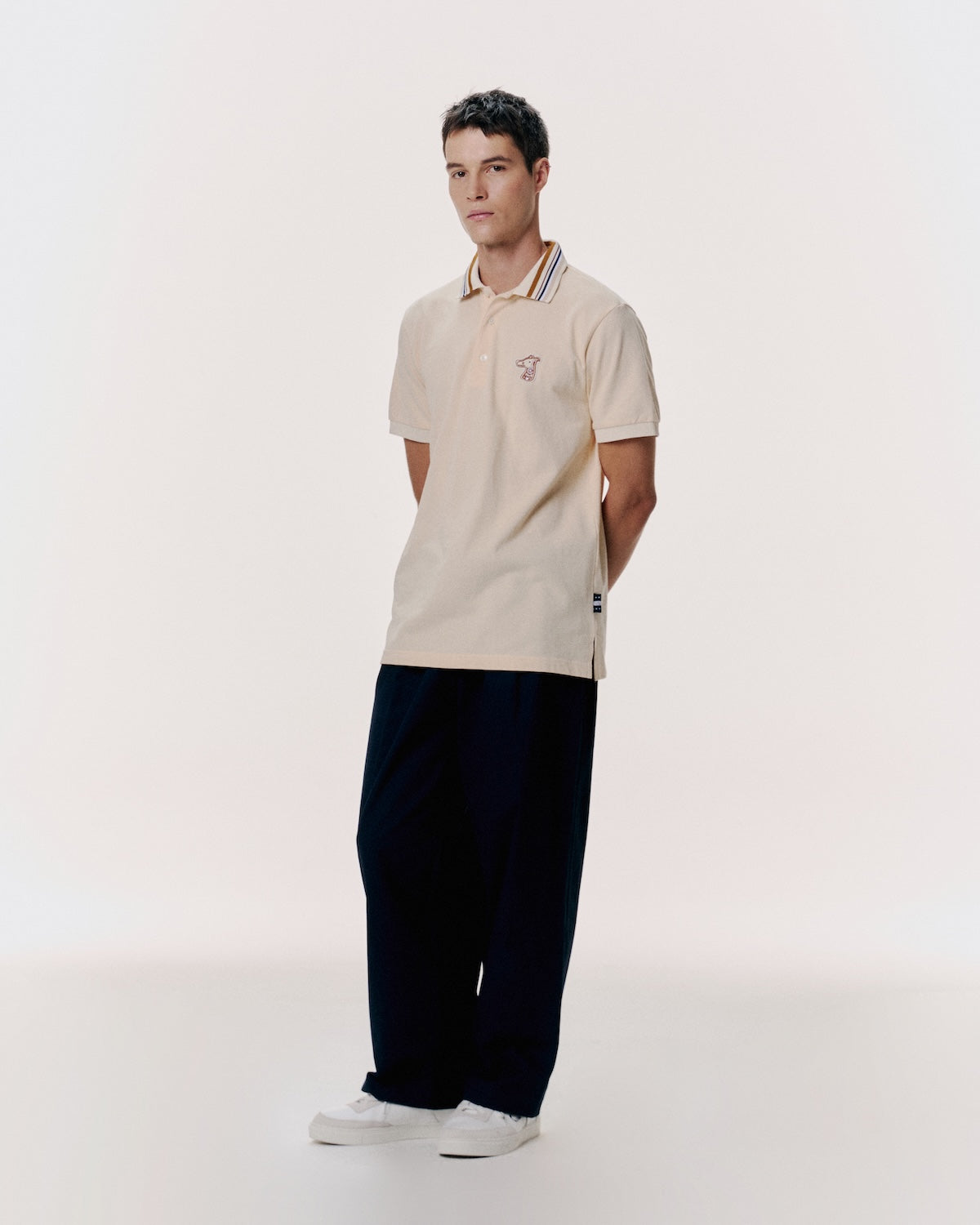 PIQUE POLO SHIRT WITH LOGO EMBROIDERED