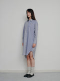 BESTIE STRIPED SHIRT DRESS