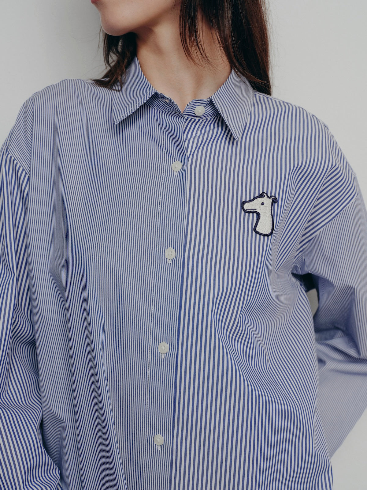 BESTIE STRIPED SHIRT DRESS