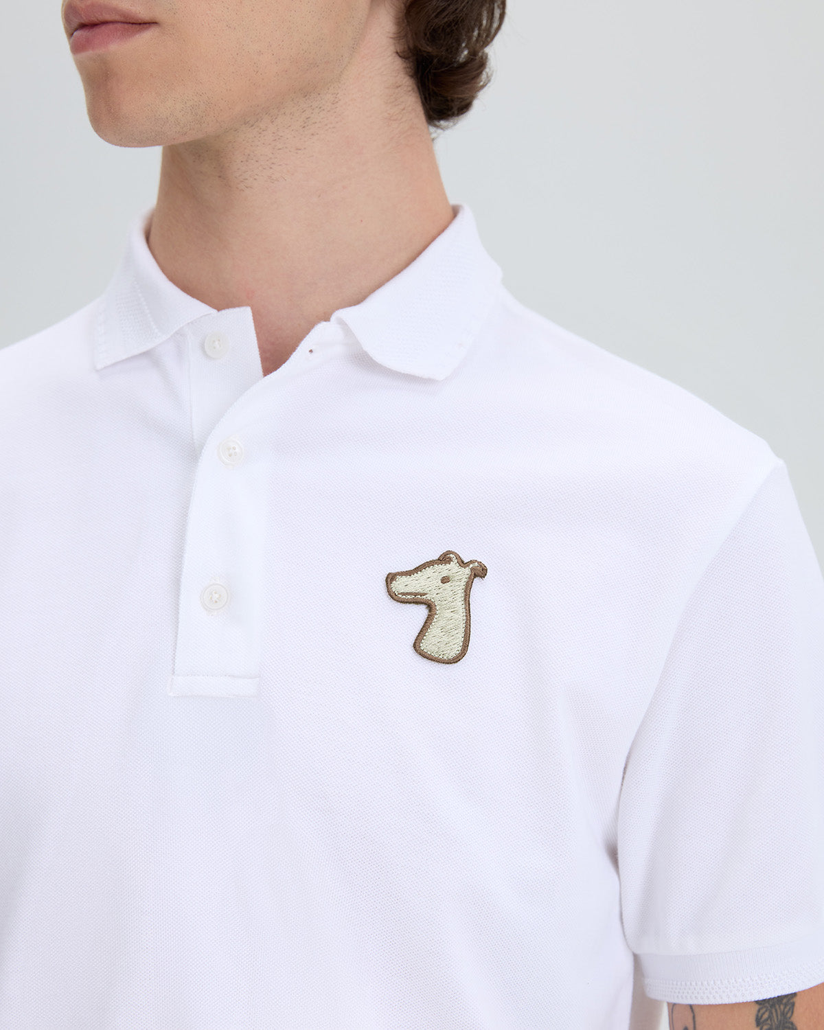 PIQUE POLO SHIRT WITH LOGO EMBROIDERED