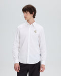 POPLIN SLIM SHIRT WITH LOGO EMBROIDERED