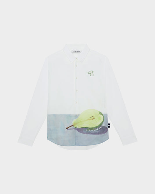 POPLIN LOOSE SHIRT WITH LOGO EMBROIDERED