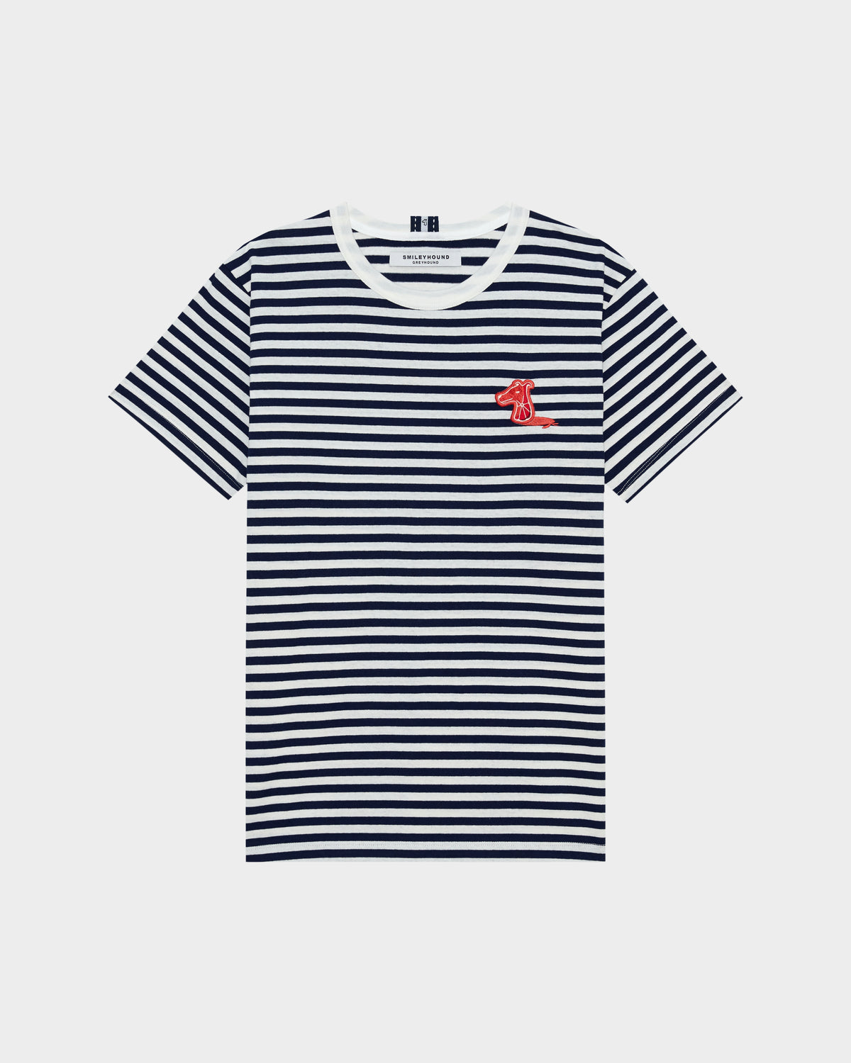 SUMMER STRIPE  T-SHIRT WITH LOGO EMBROIDERED