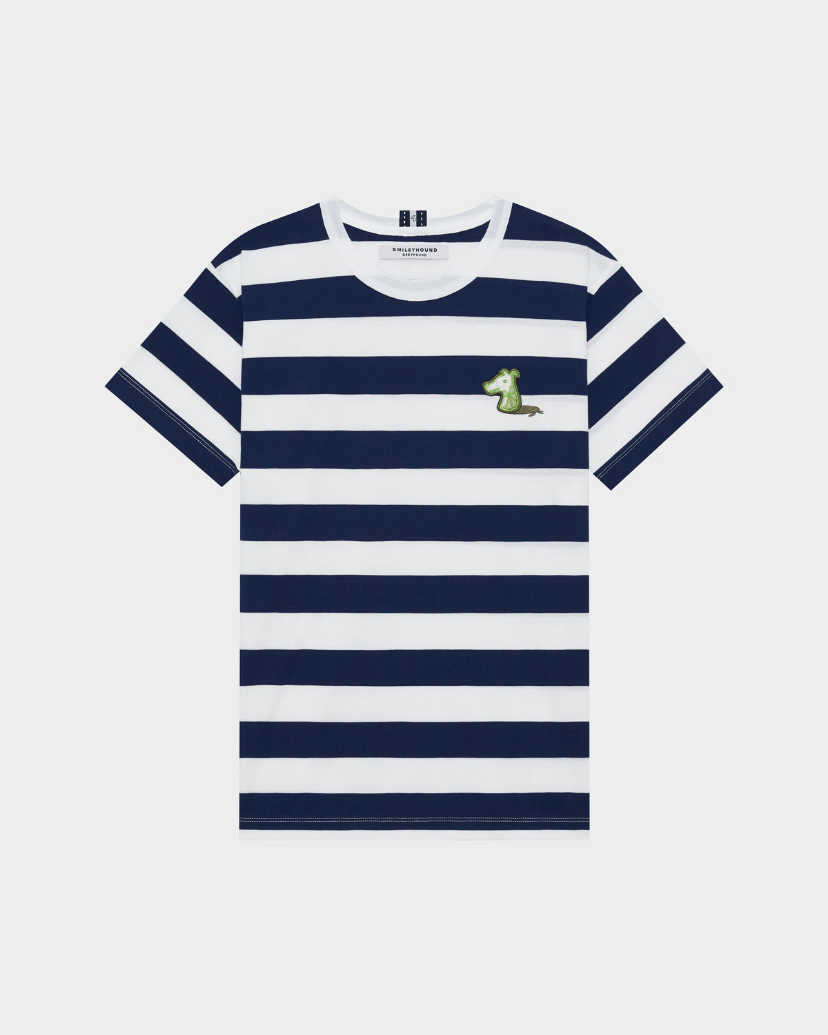 SUMMER STRIPE T-SHIRT WITH LOGO EMBROIDERED