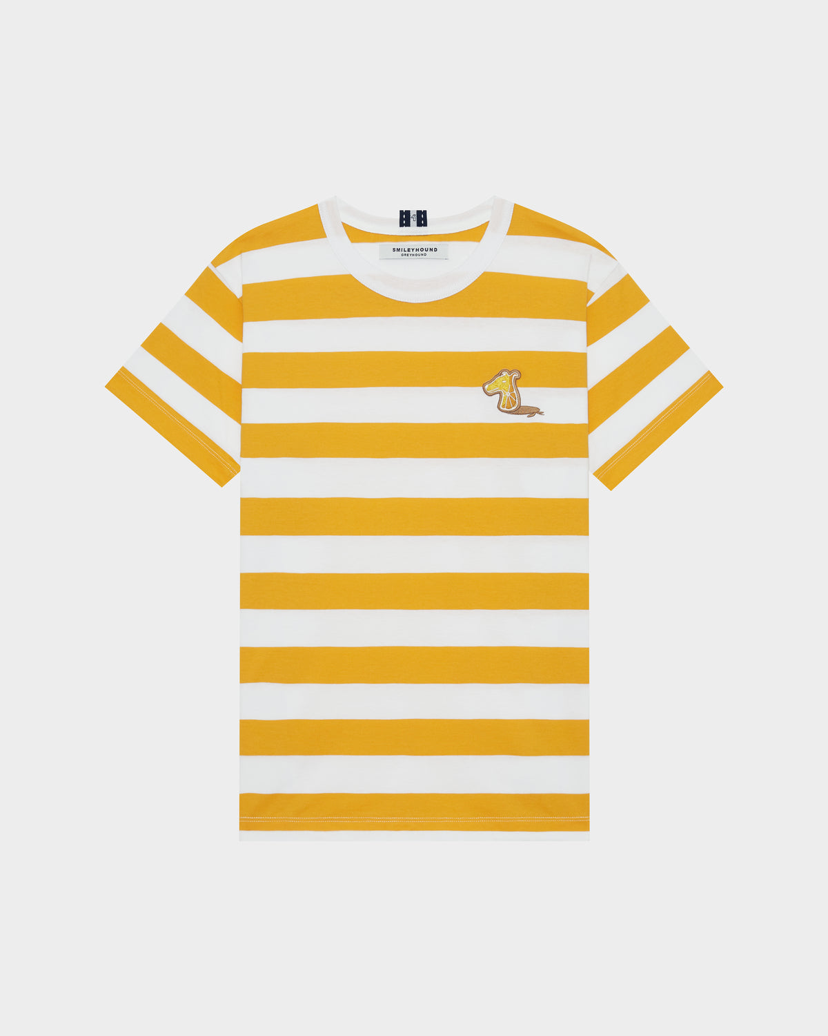 SUMMER STRIPE T-SHIRT WITH LOGO EMBROIDERED