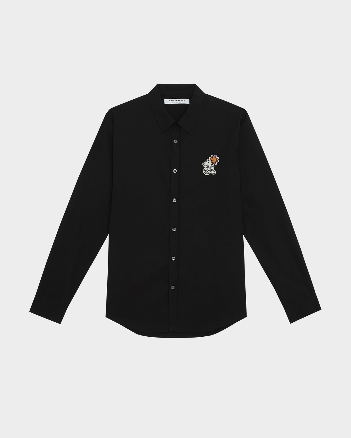 POPLIN SLIM SHIRT WITH LOGO EMBROIDERED