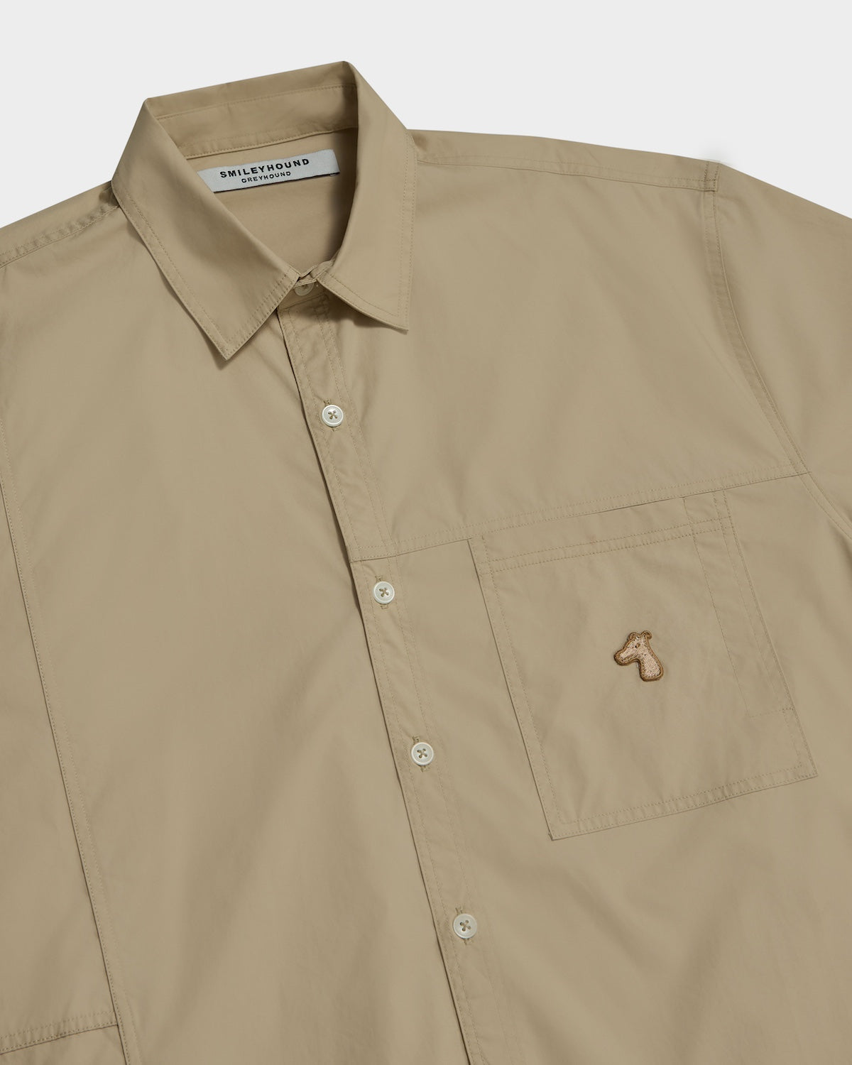 PANELED SHIRT WITH LOGO EMBROIDERED