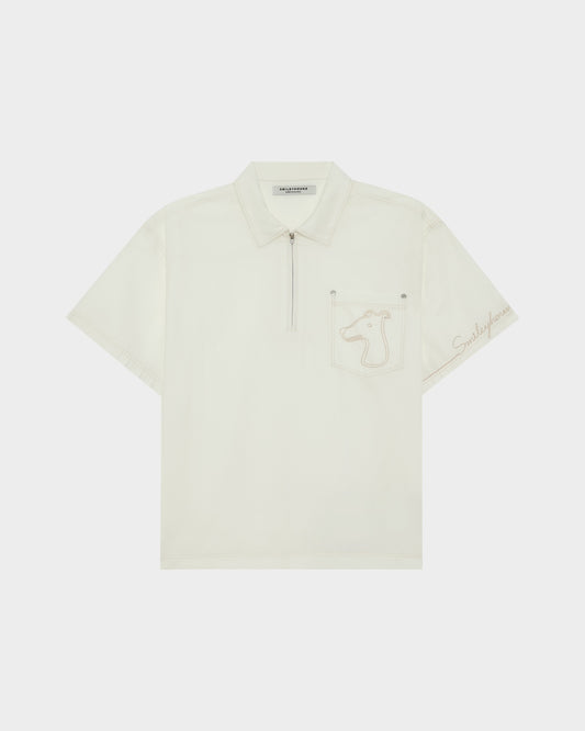 CONTRAST STITCH HALF- SHIRT