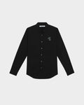 TENCEL REGULAR SHIRT WITH LOGO EMBROIDERED