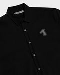 TENCEL REGULAR SHIRT WITH LOGO EMBROIDERED