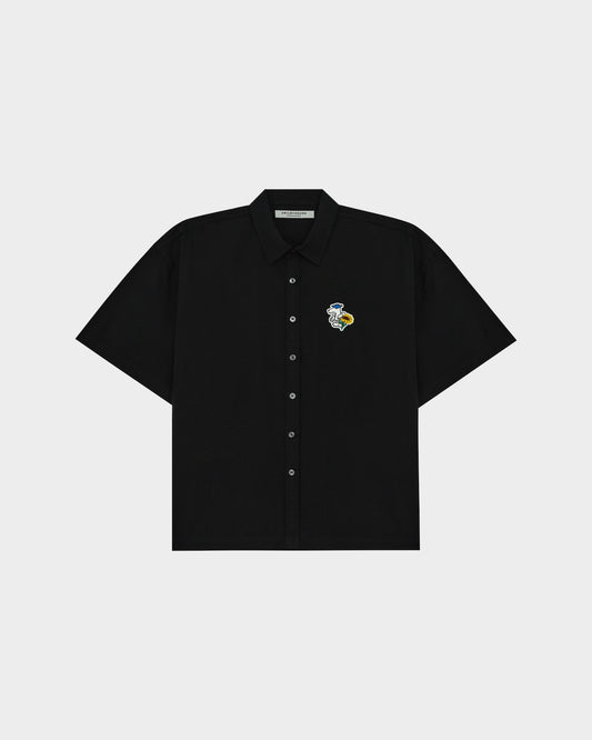 BOXY-FIT SHIRT WITH LOGO EMBROIDERED
