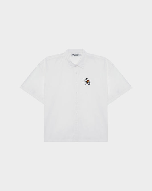BOXY-FIT SHIRT WITH LOGO EMBROIDERED