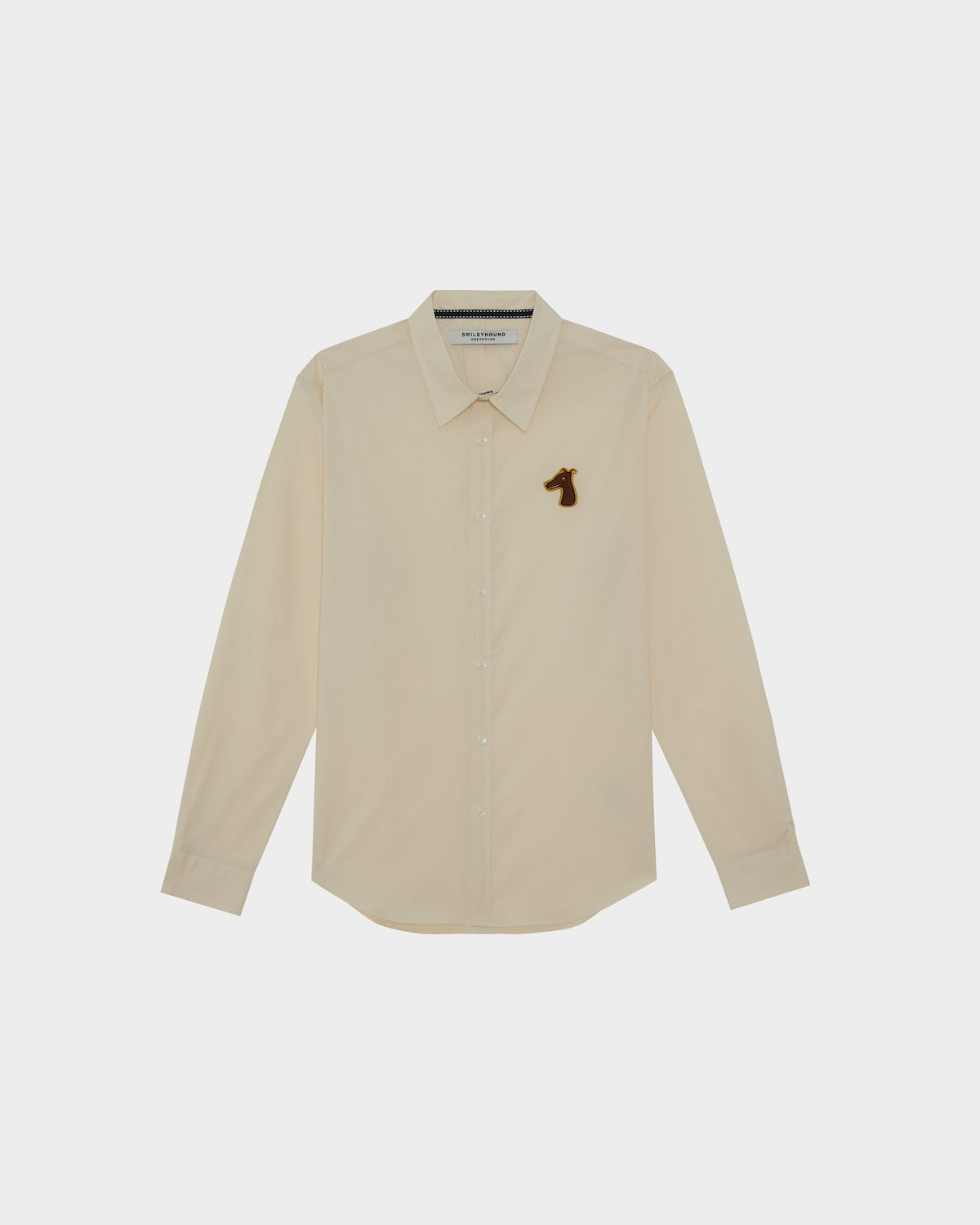 POPLIN SLIM SHIRT WITH LOGO EMBROIDERED