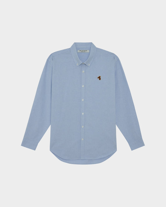 OXFORD SLIM SHIRT WITH LOGO EMBROIDERED