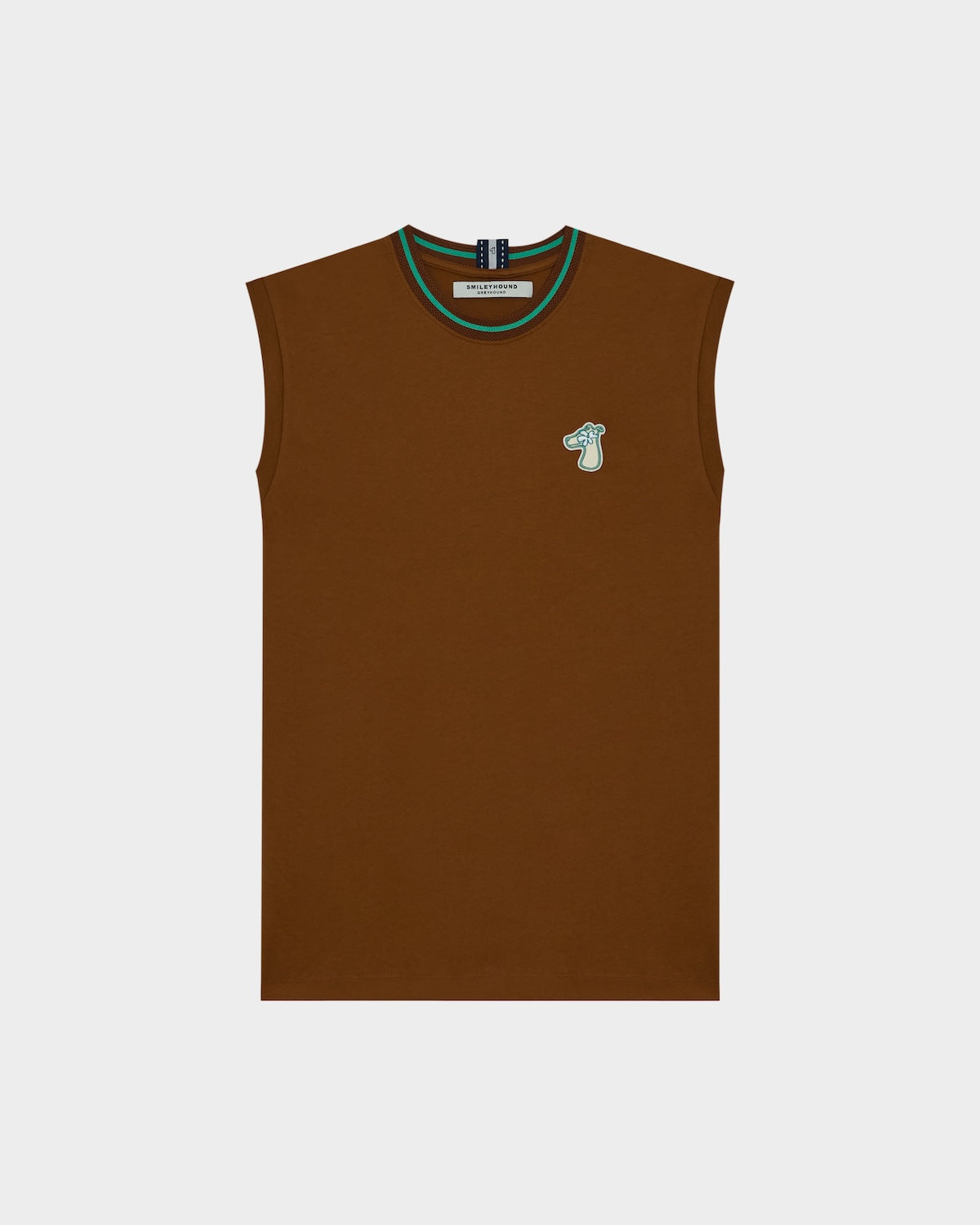 FLOWER FOLK TANK-TOP WITH LOGO EMBROIDERED