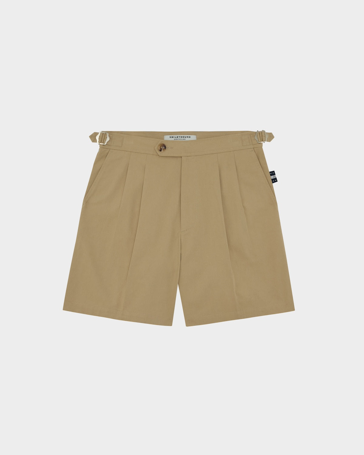 COTTON TWILL PLEATED SHORTS