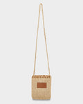 SMILEYHOUND PAPER RAFFIA CROSSBODY BAG