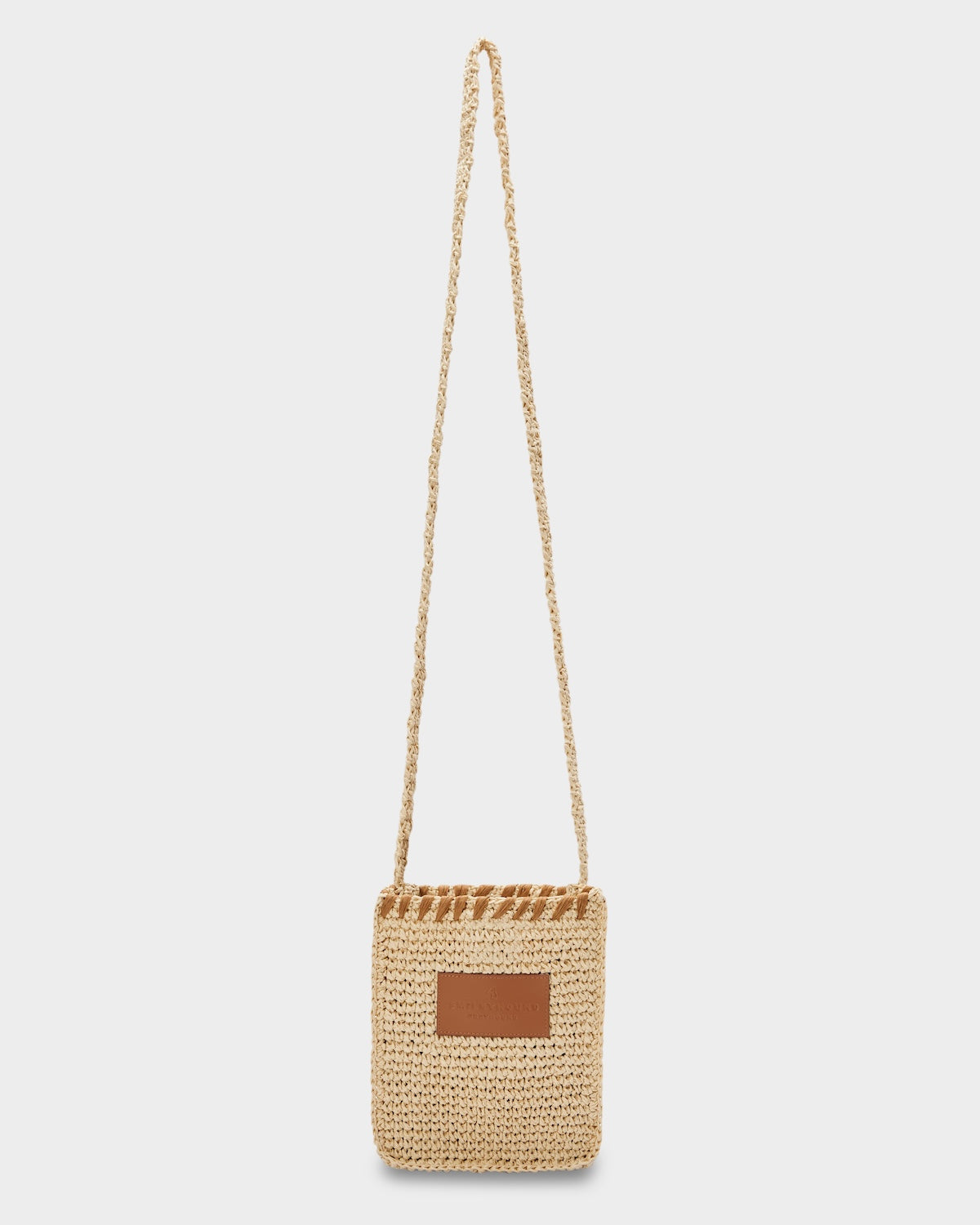 SMILEYHOUND PAPER RAFFIA CROSSBODY BAG