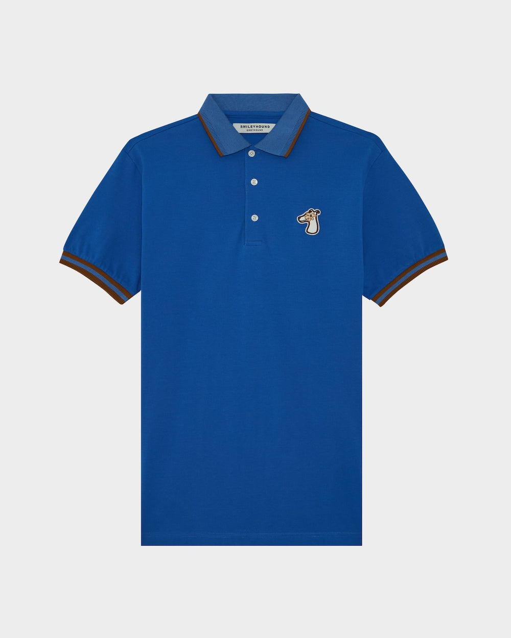 STRIPED TRIM POLO SHIRT WITH LOGO EMBROIDERED
