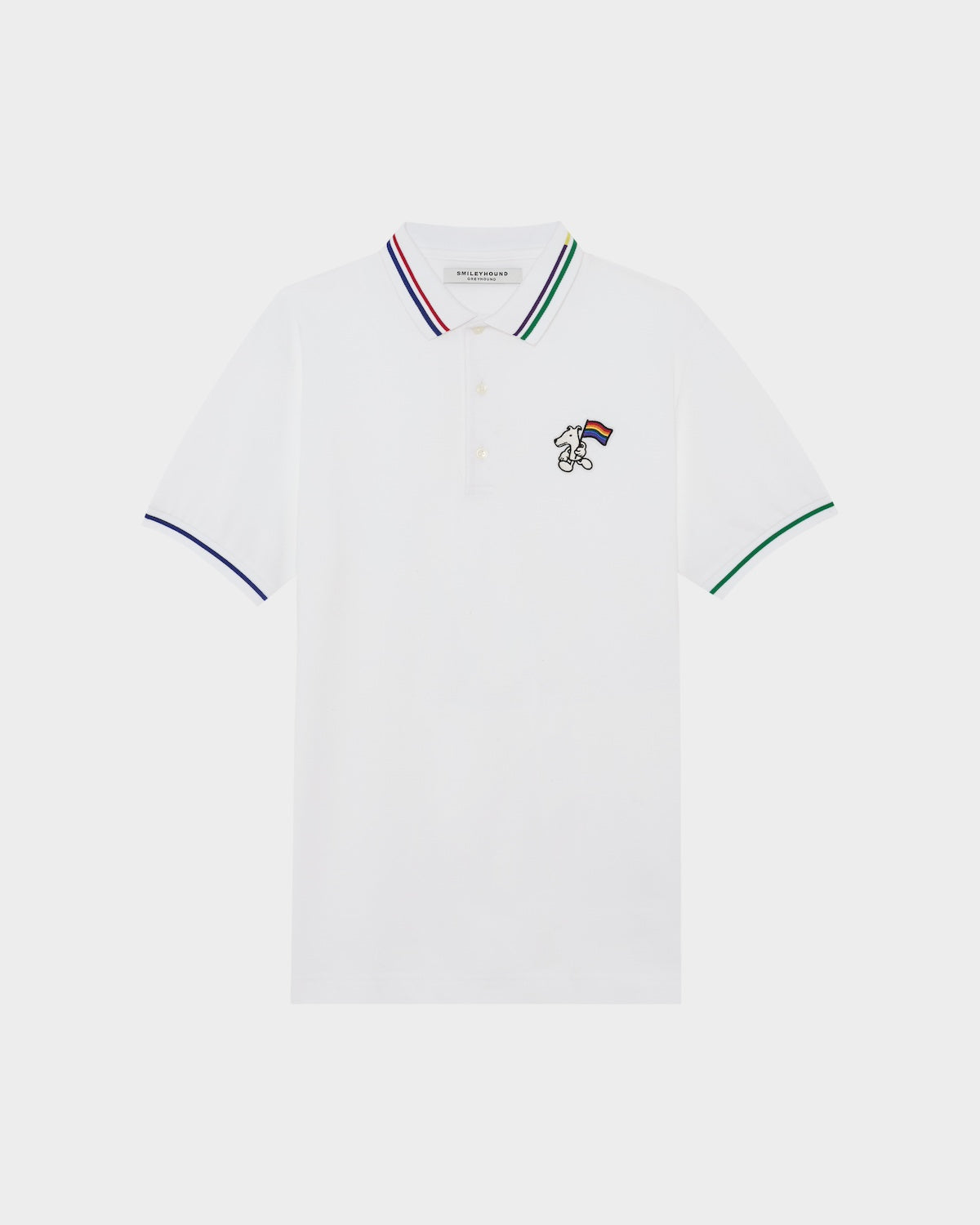 STRIPE COLLAR POLO SHIRT WITH LOGO EMBROIDERED – HOUND FOR ALL EDITION