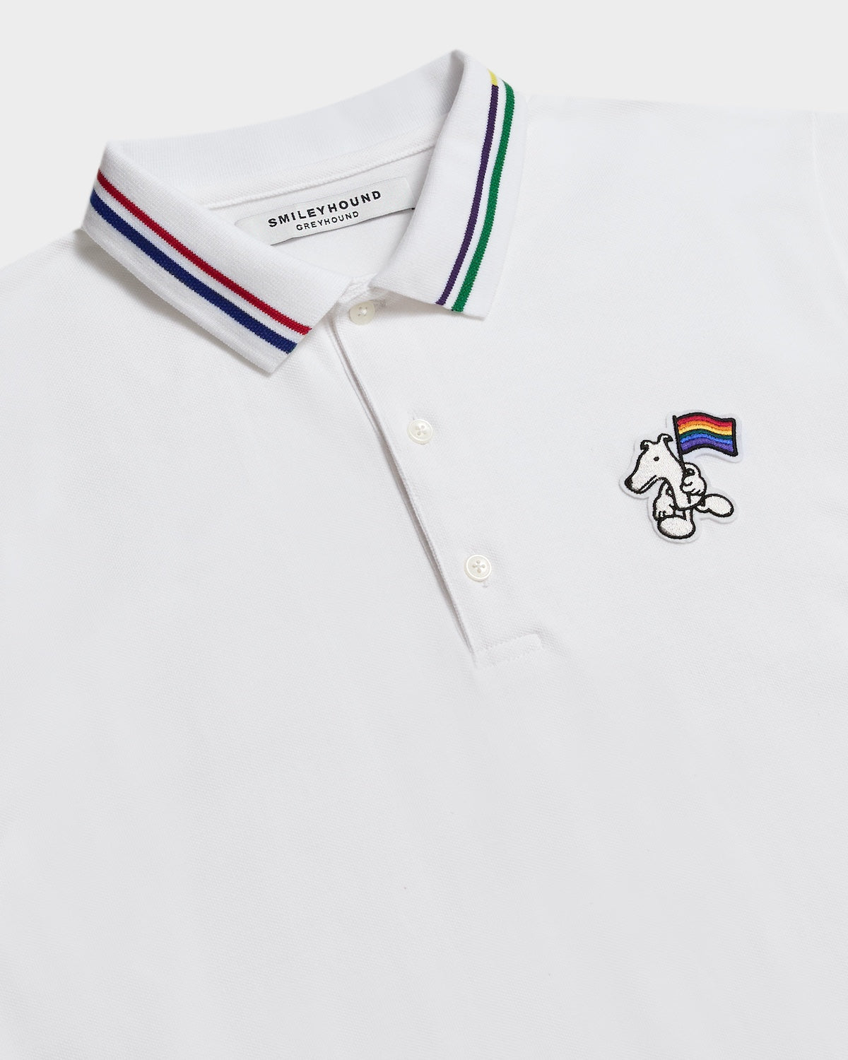 STRIPE COLLAR POLO SHIRT WITH LOGO EMBROIDERED – HOUND FOR ALL EDITION