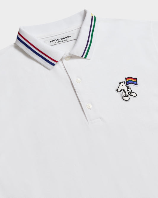 STRIPE COLLAR POLO SHIRT WITH LOGO EMBROIDERED – HOUND FOR ALL EDITION