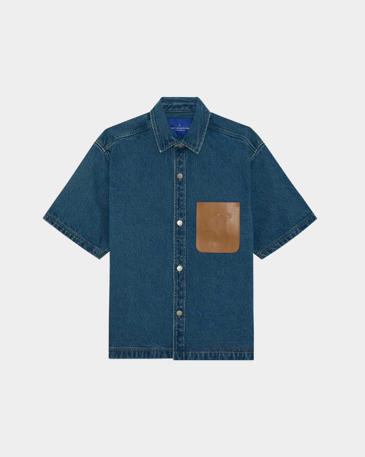 SMILEYHOUND SHORT SLEEVE DENIM SHIRT