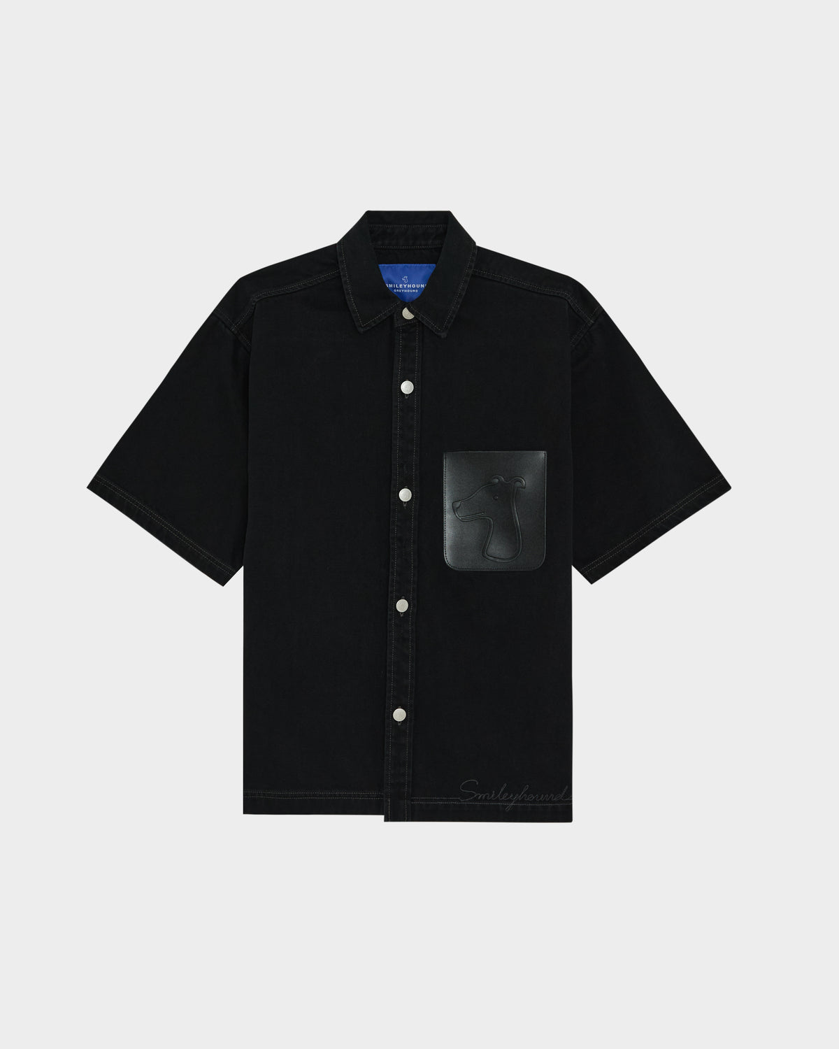 SMILEYHOUND SHORT SLEEVE DENIM SHIRT