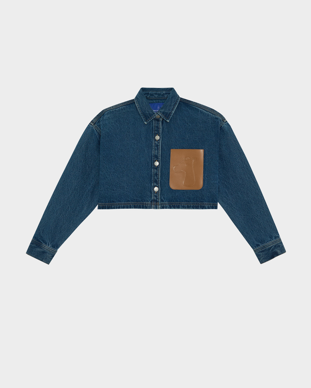 SMILEYHOUND CROPPED DENIM SHIRT