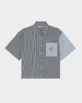 SMILEYHOUND CROPPED PANEL STRIPE SHIRT