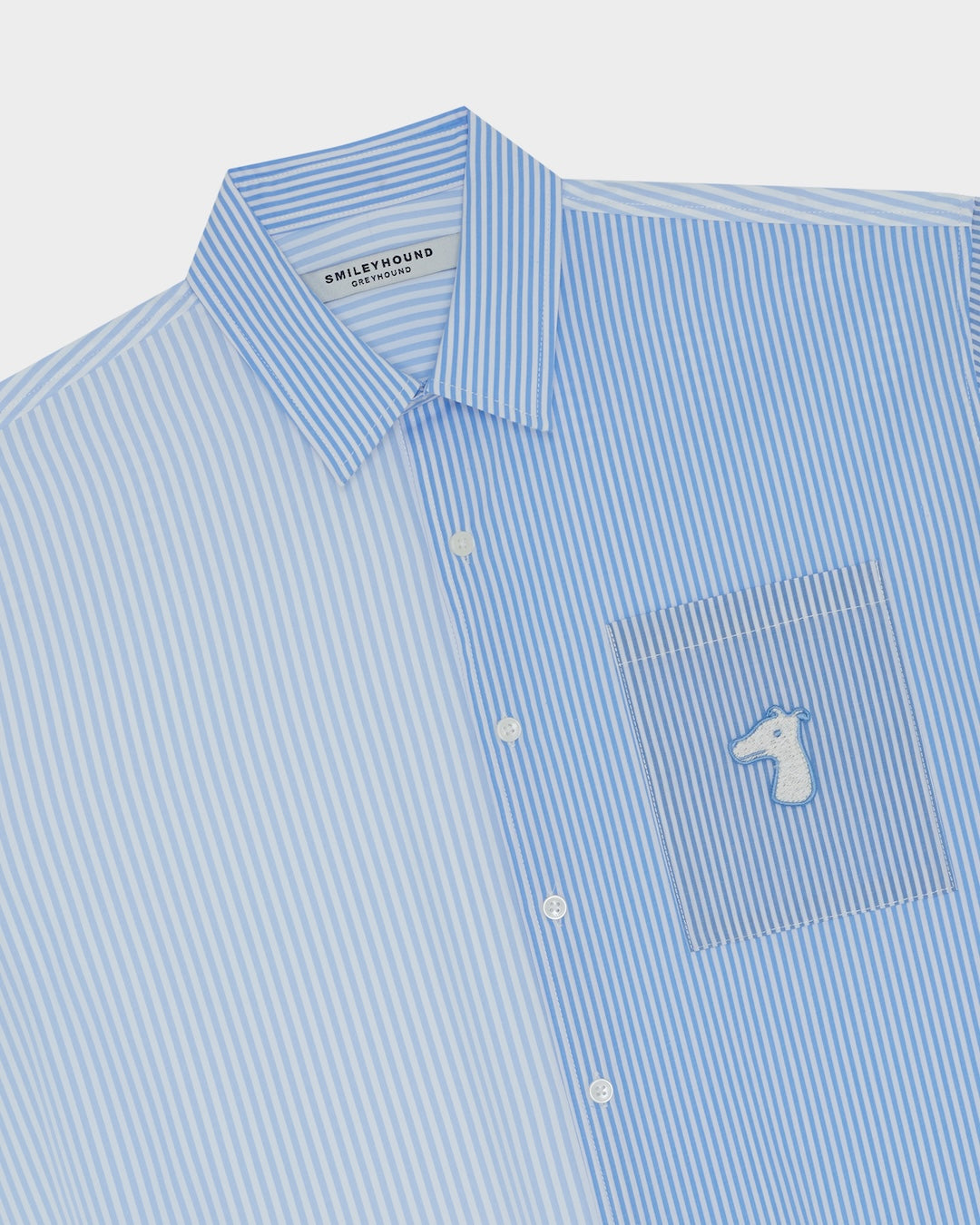 SMILEYHOUND CROPPED PANEL STRIPE SHIRT