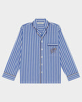 SMILEYHOUND PAJAMA-STRIPE PIPED LOUNGE SHIRT