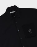 SMILEYHOUND GOODGATHER SHORT-SLEEVE SHIRT WITH RAW-EDGE PATCH POCKET