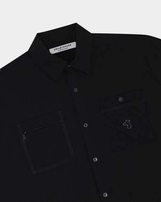 GOODGATHER WORKWEAR SHIRT WITH CONTRAST POCKETS S26MD01172BK1B