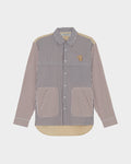SMILEYHOUND GOODGATHER WORKWEAR SHIRT WITH STRIPE & SOLID PANELS
