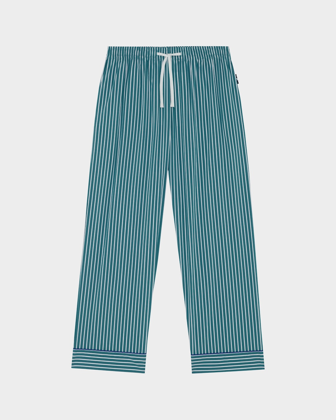 SMILEYHOUND PAJAMA-STRIPE PIPED LOUNGE PANTS