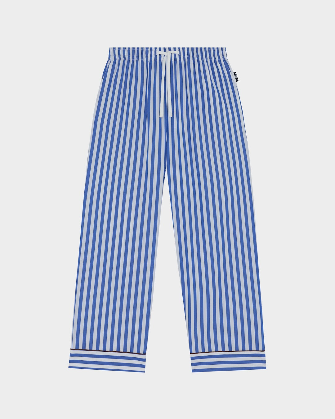 SMILEYHOUND PAJAMA-STRIPE PIPED LOUNGE PANTS
