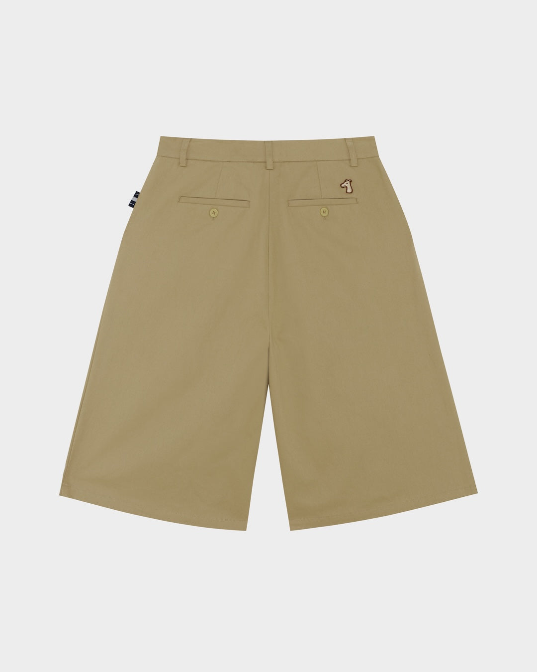 SMILEYHOUND EXTRA-LONG PLEATED BERMUDA SHORTS