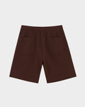 SMILEYHOUND FRENCH TERRY EMBROIDERED  SCRIPT  INITIAL LOGO SHORTS