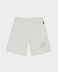 SMILEYHOUND FRENCH TERRY EMBROIDERED  SCRIPT  INITIAL LOGO SHORTS