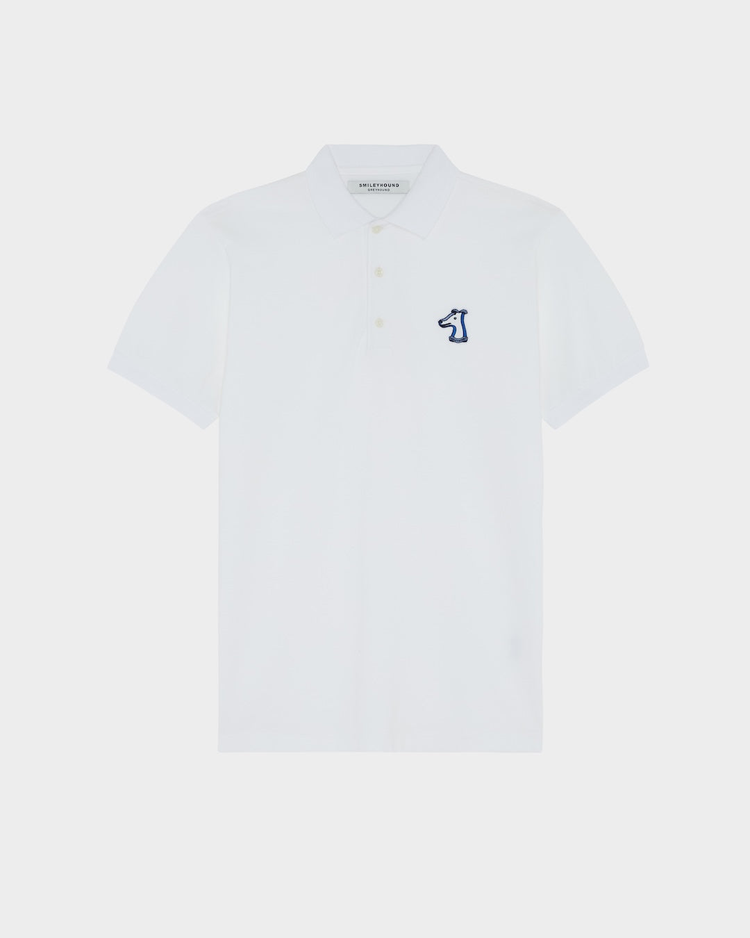 SMILEYHOUND SOLID RIBBED RIBBON LOGO POLO SHIRT