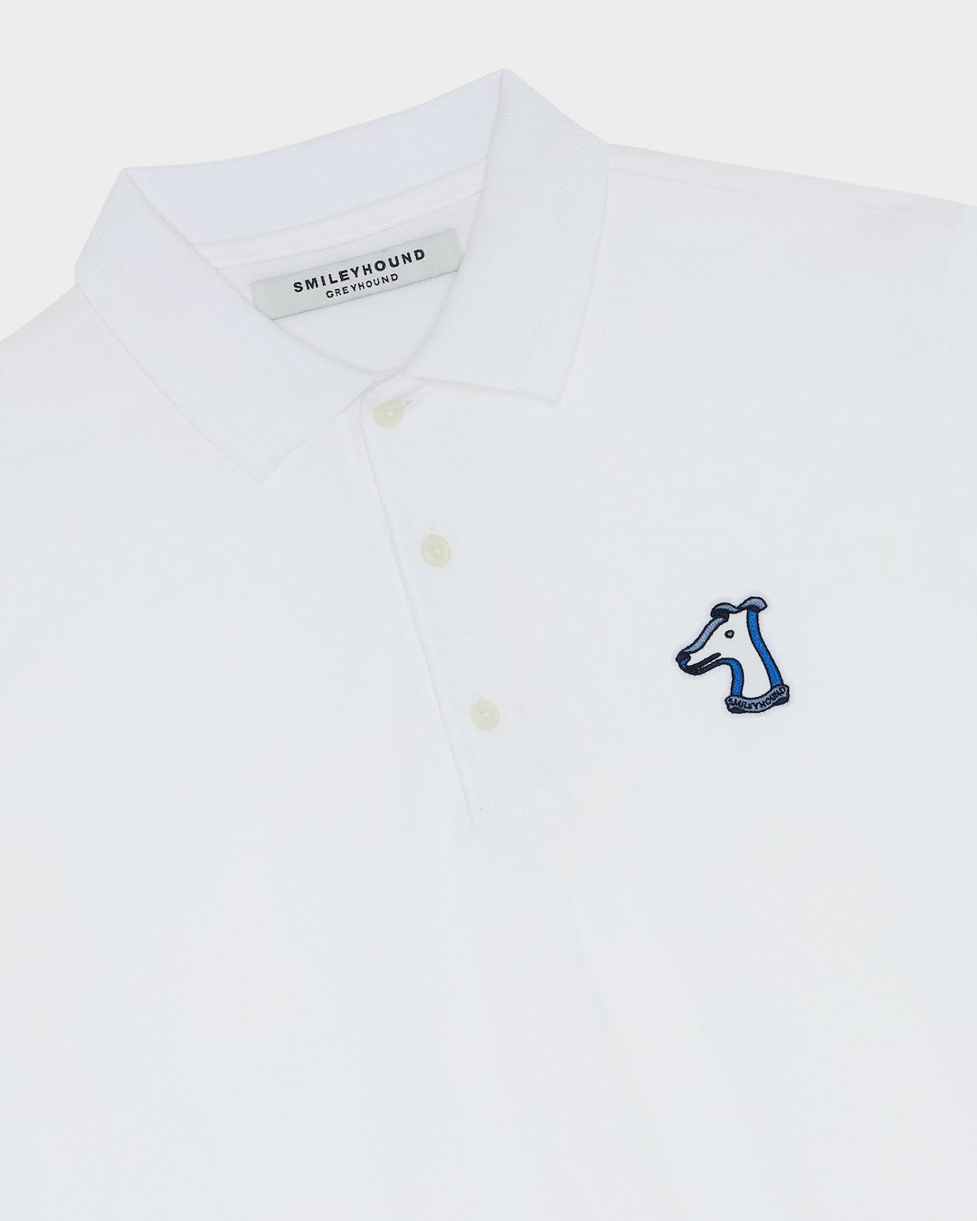 SMILEYHOUND SOLID RIBBED RIBBON LOGO POLO SHIRT
