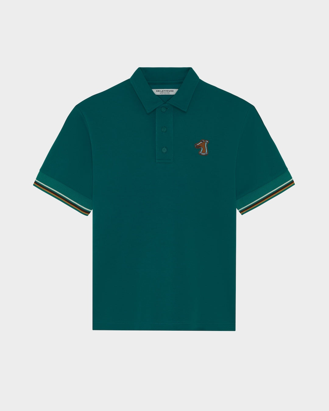 SMILEYHOUND CONTRAST SLEEVE STRIPE POLO WITH RIBBON LOGO