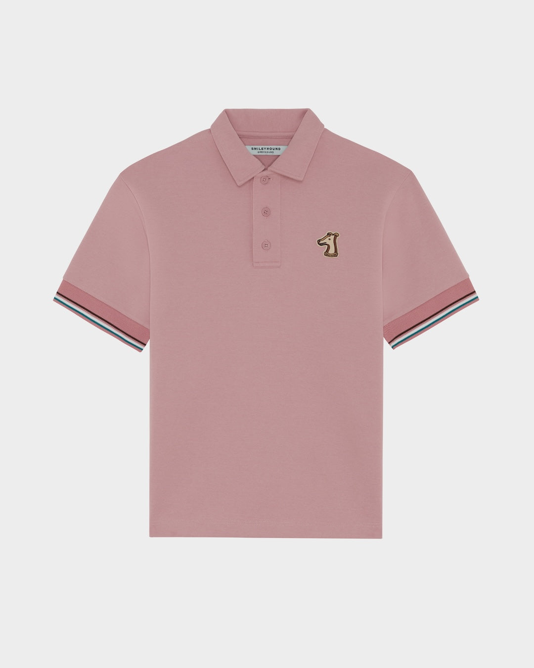 SMILEYHOUND CONTRAST SLEEVE STRIPE POLO WITH RIBBON LOGO