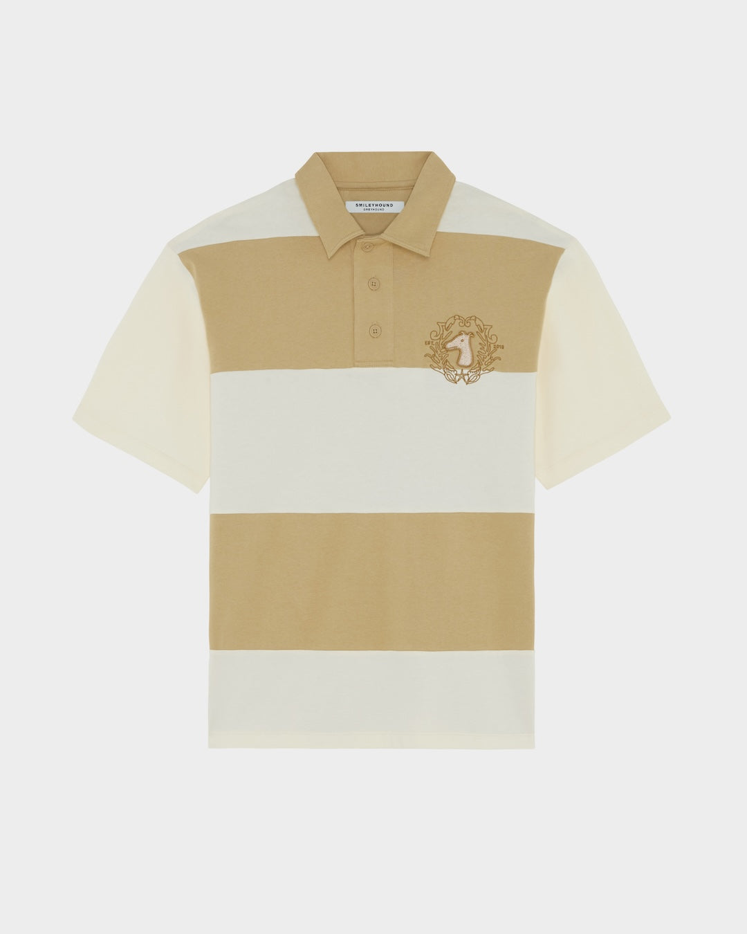 SMILEYHOUND STRIPED POLO WITH SUMMER CLUB LOGO