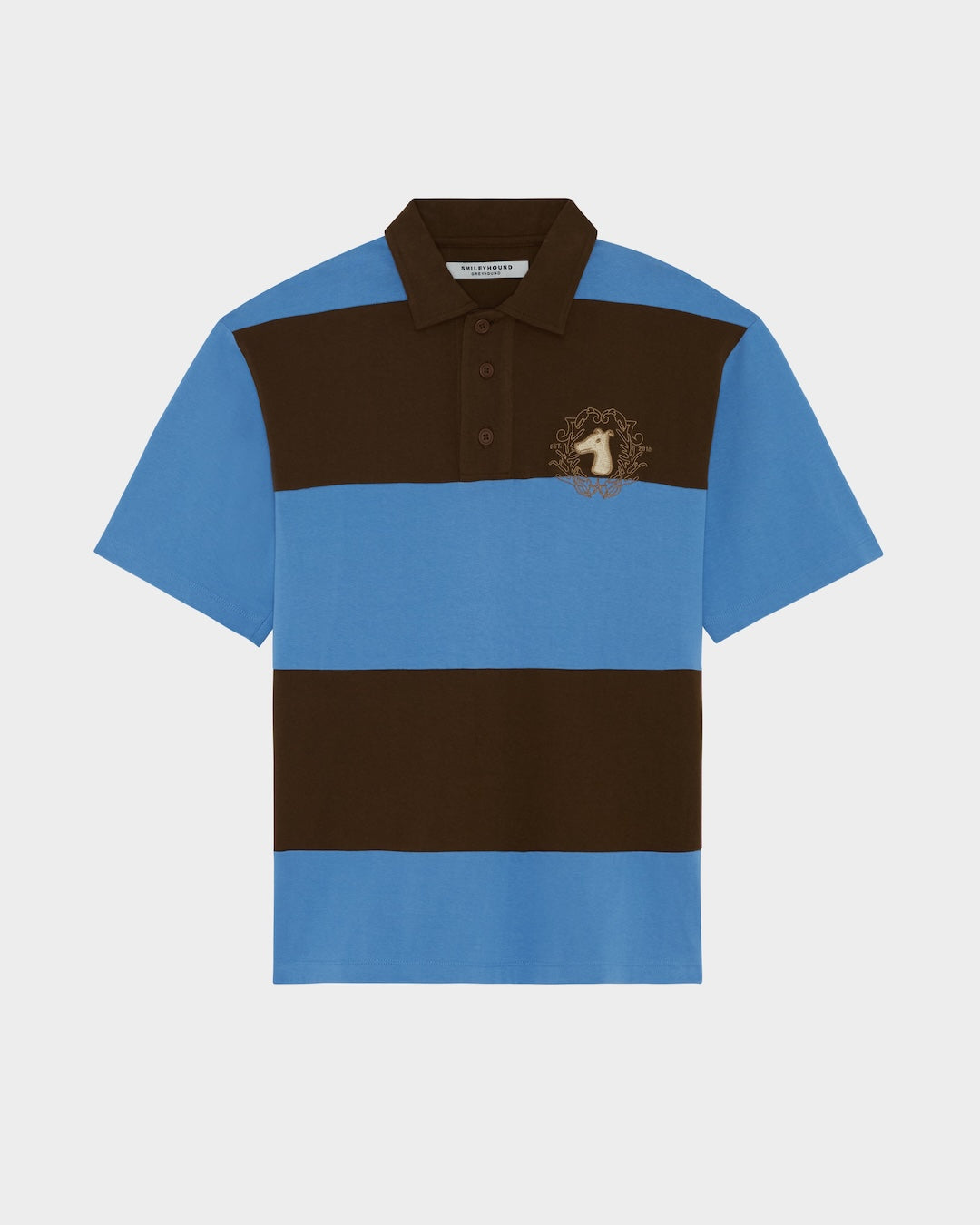 SMILEYHOUND STRIPED POLO WITH SUMMER CLUB LOGO