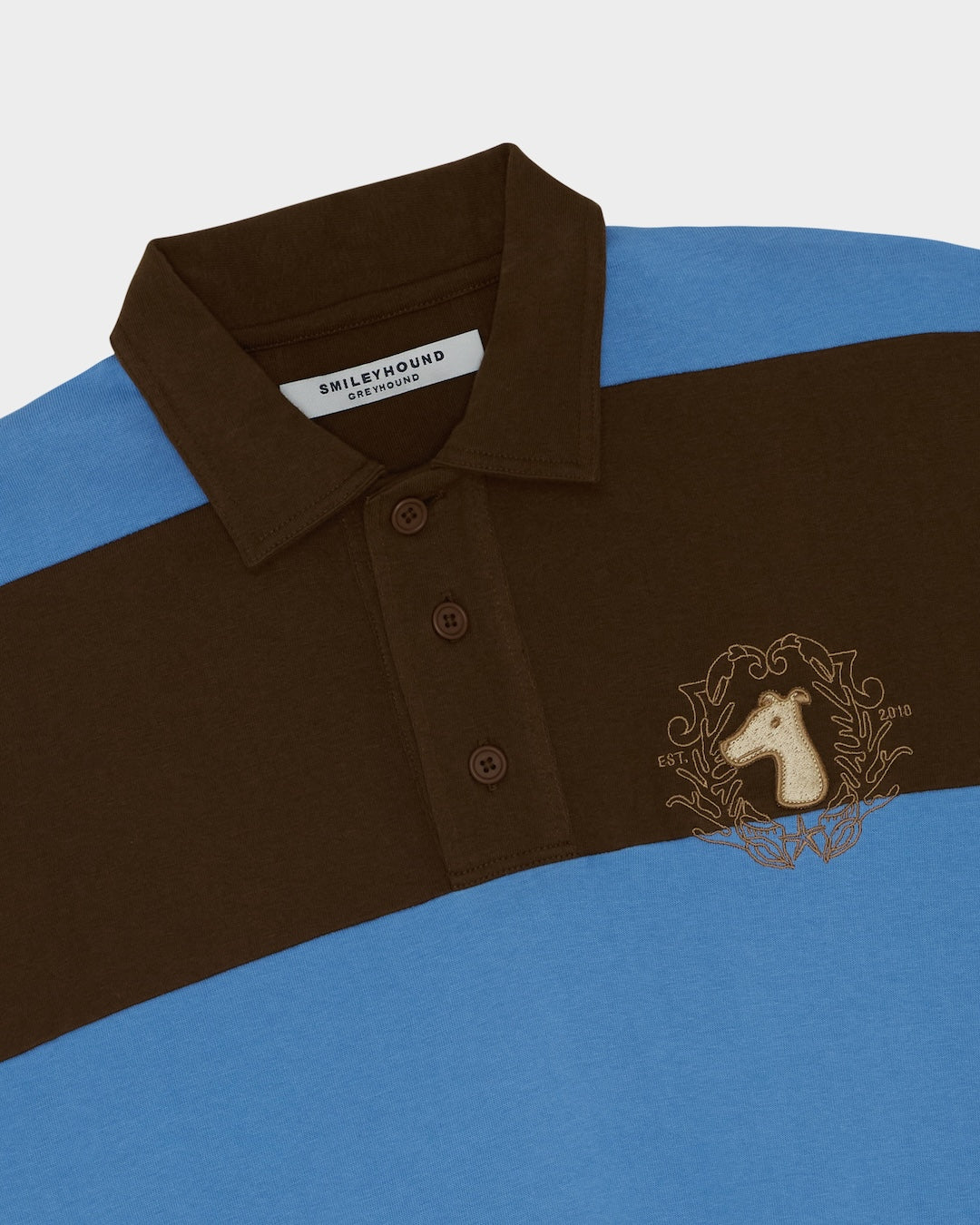 SMILEYHOUND STRIPED POLO WITH SUMMER CLUB LOGO