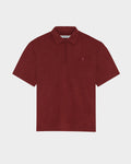 SMILEYHOUND TERRY HALF-ZIP POLO WITH SCRIPT INITIAL LOGO