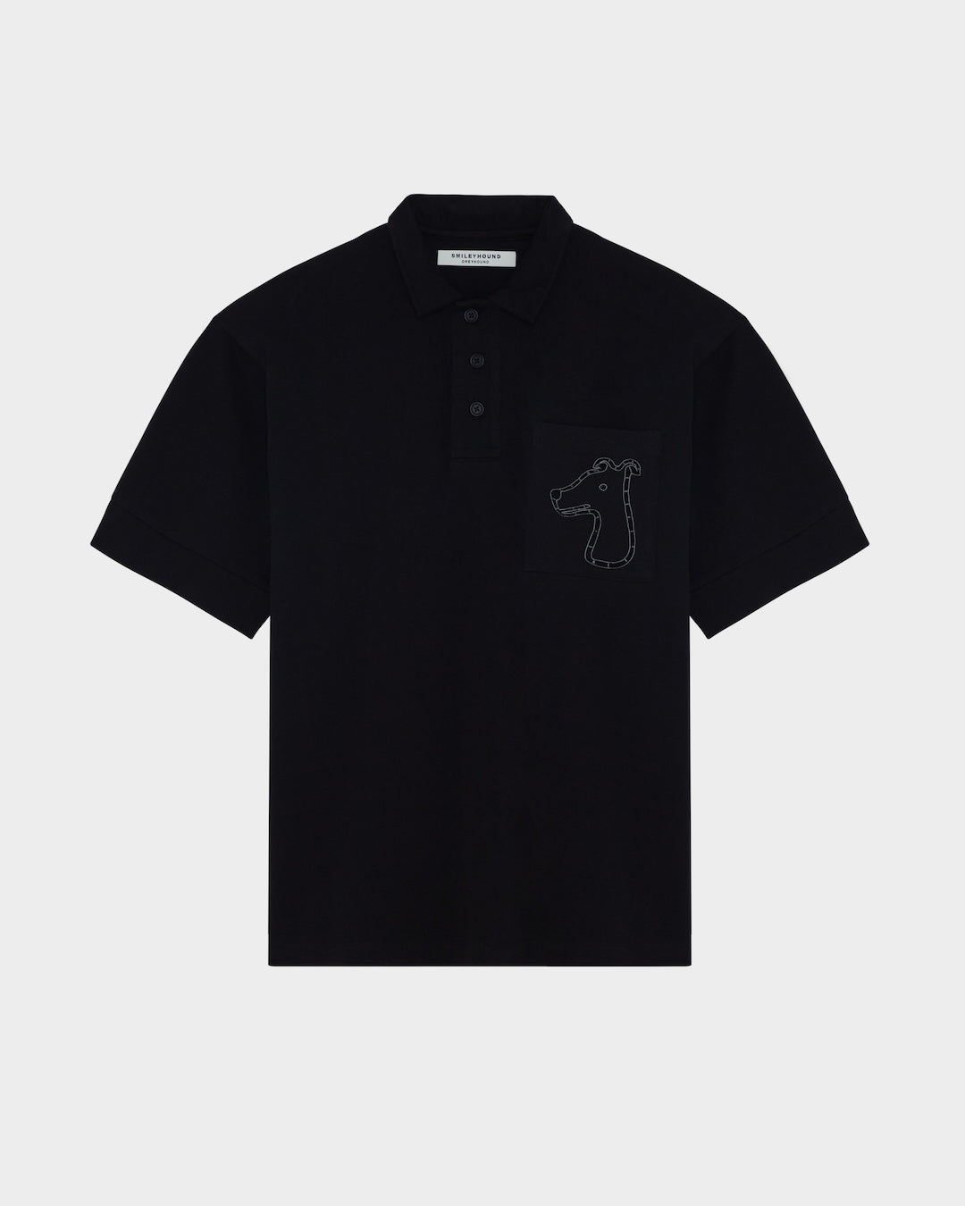 SMILEYHOUND CUT-OUT LOGO POCKET POLO