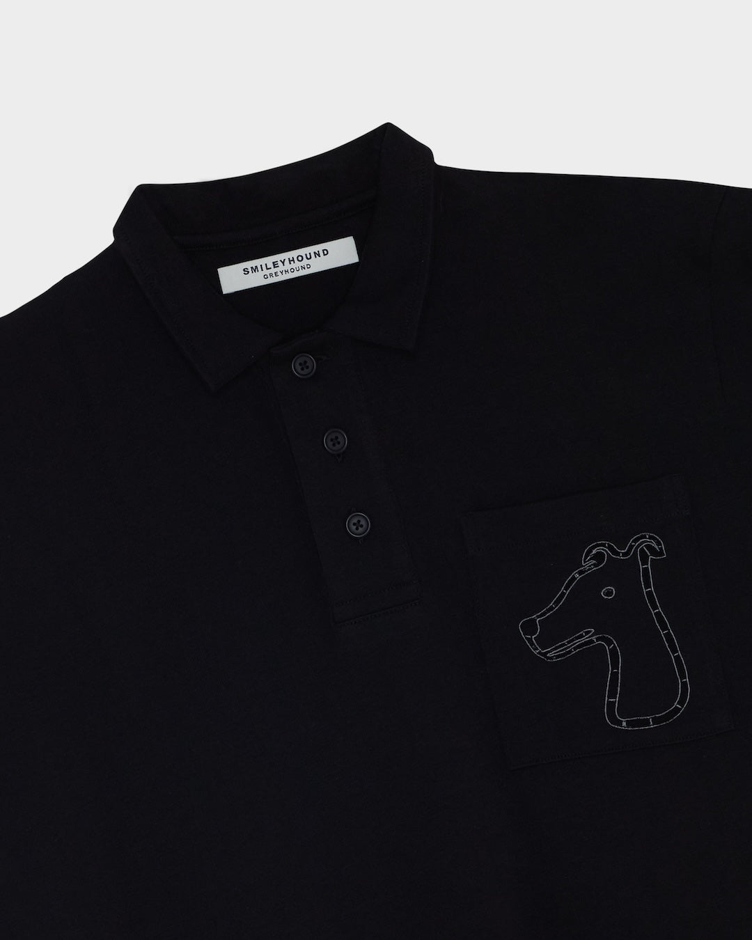 SMILEYHOUND CUT-OUT LOGO POCKET POLO